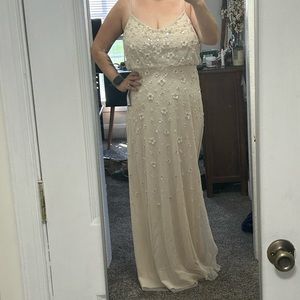 Adrianna Pappell cream colored dress